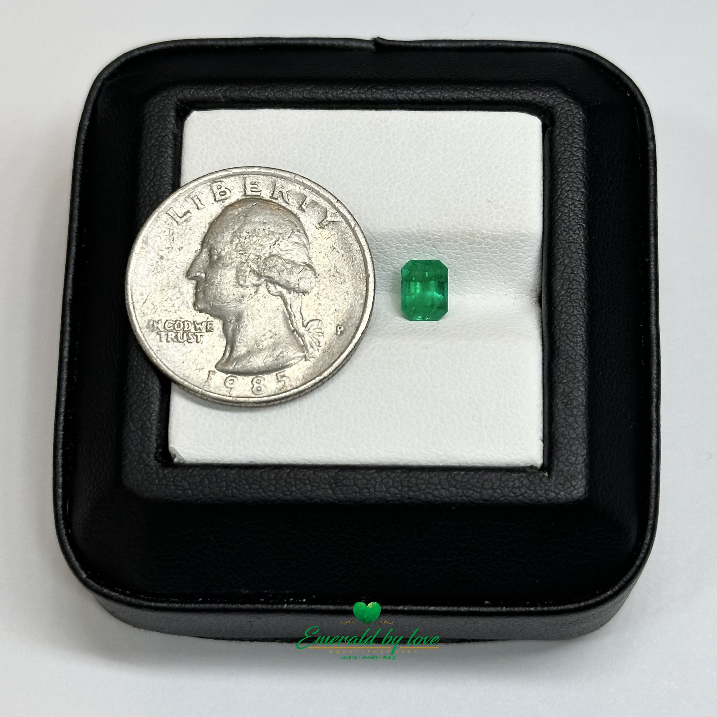 Beautiful 0.70 ct Emerald Cut Emerald