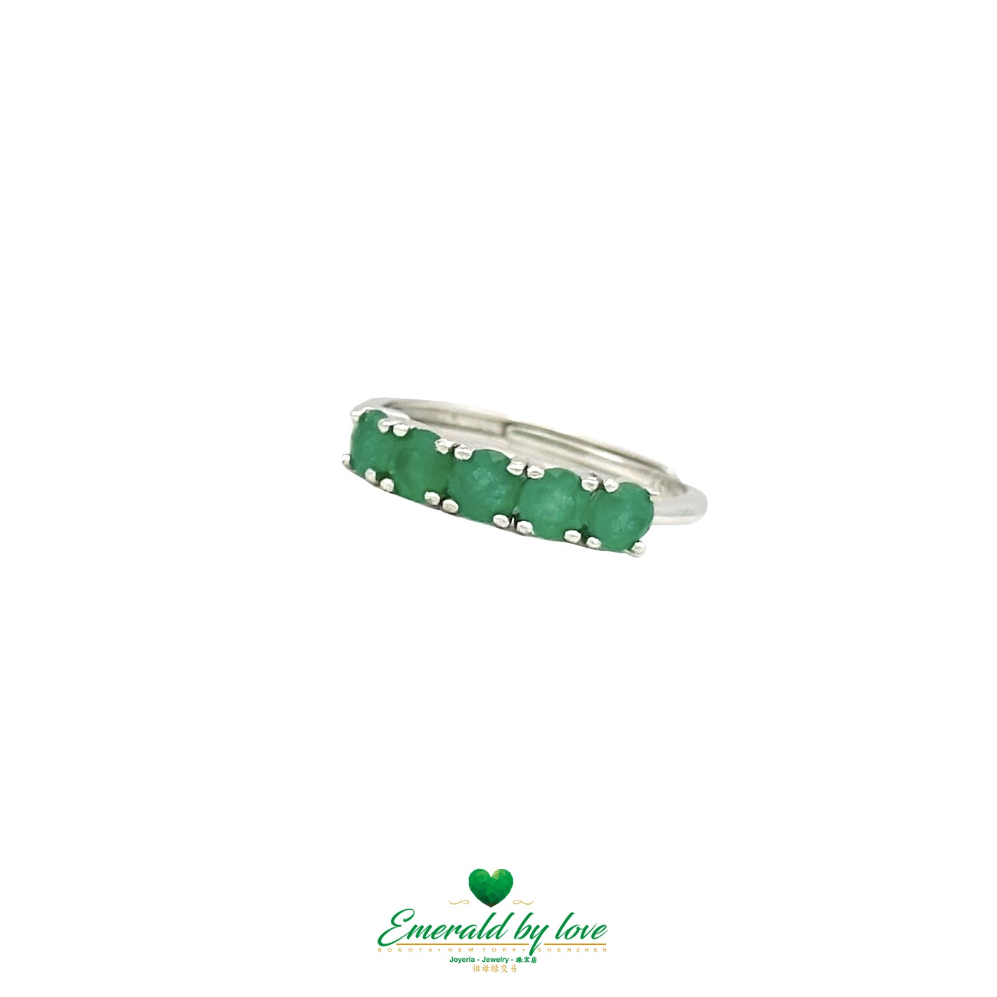 Five-Stone Emerald Band Ring