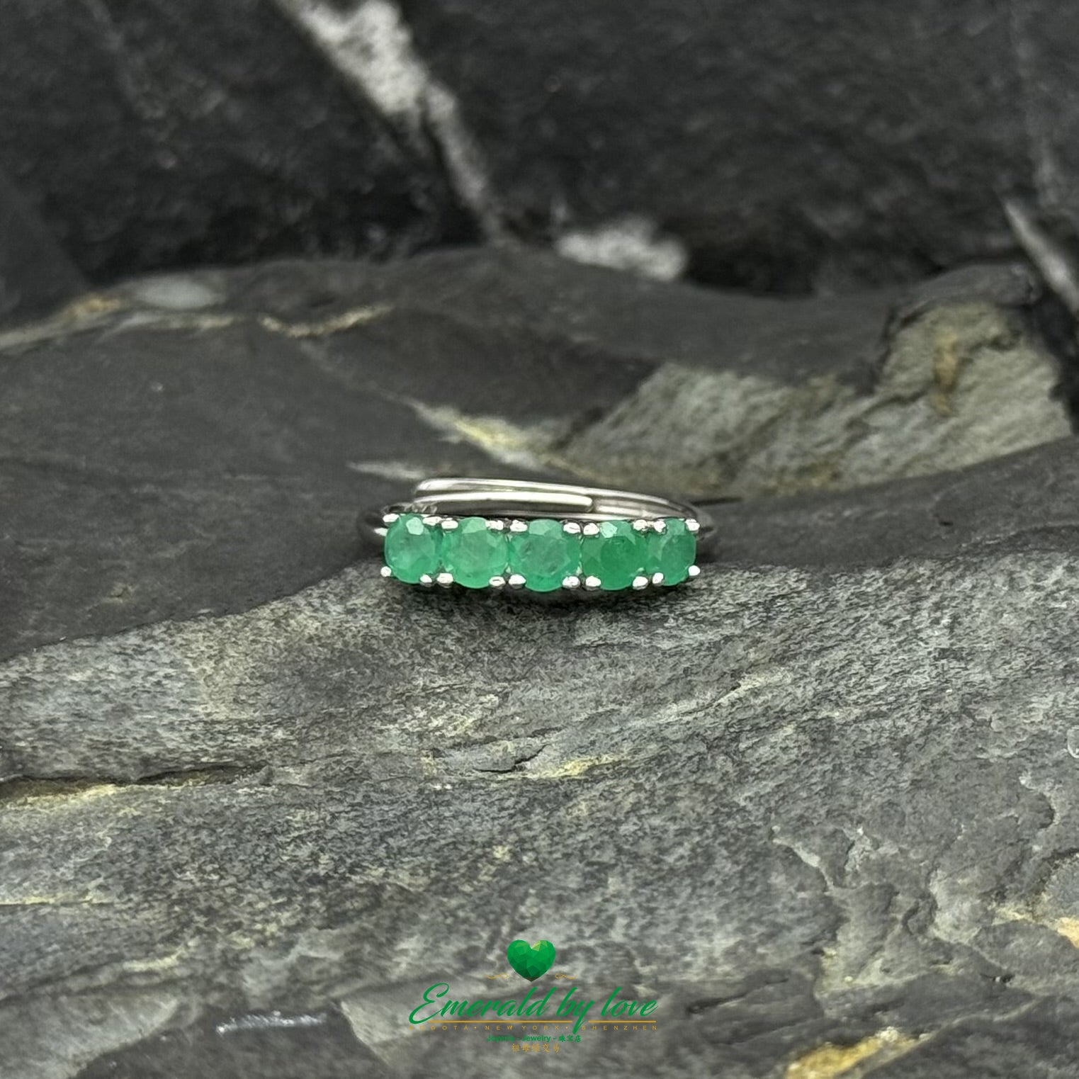 Five-Stone Emerald Band Ring