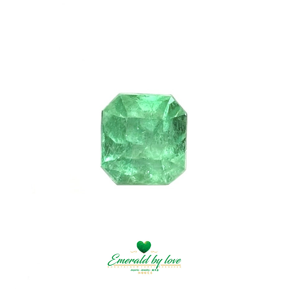 3.38 carat Colombian emerald with glowing green color and exceptional brilliance