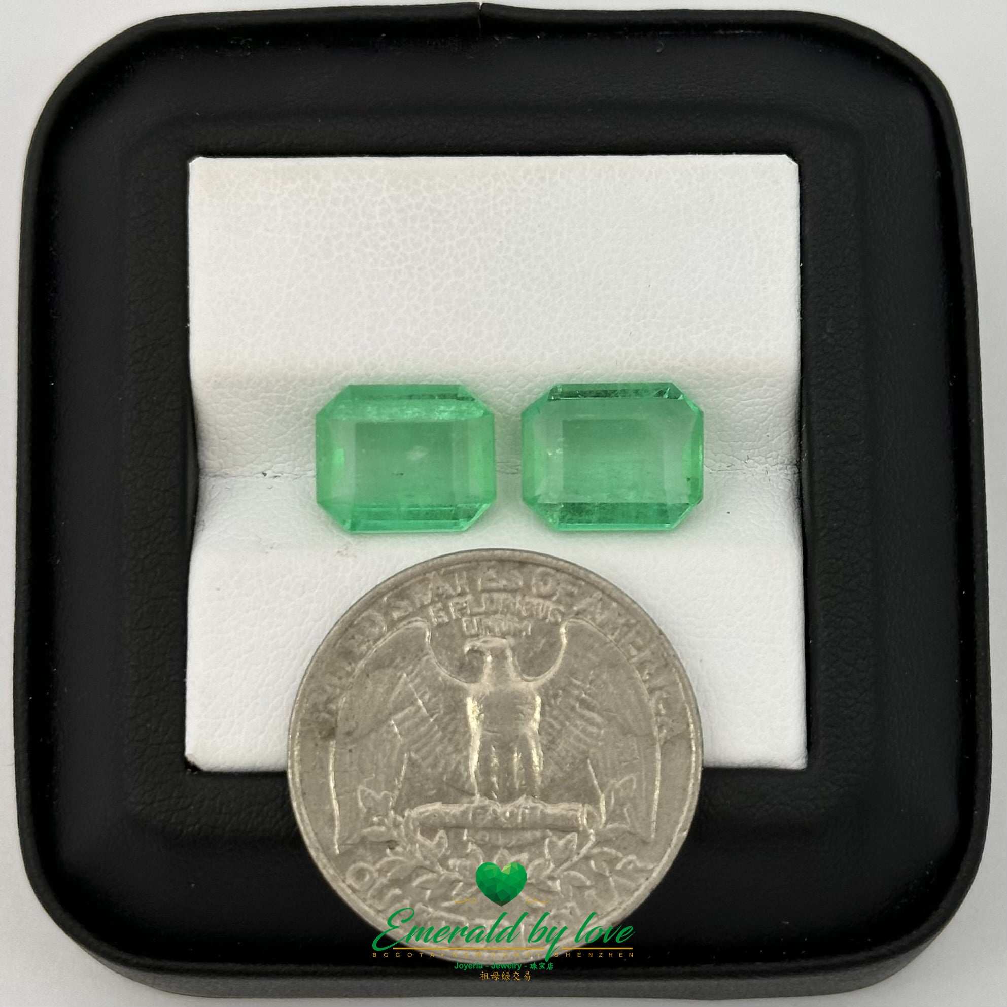 Loose 3.41 ct Colombian emerald, expertly treated to enhance color and clarity