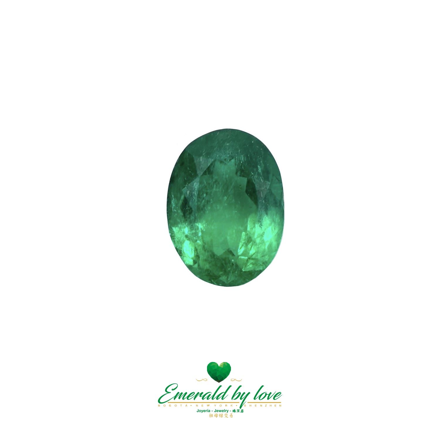 Oval-cut 1.98 ct Colombian emerald with unmatched brilliance and intense green hue